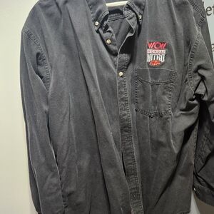WCW Monday Nitro Black Button-Down Shirt